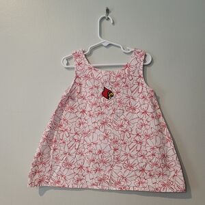 Rivalry Threads 91 Cardinal Red bow dress 4t